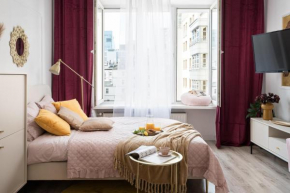 Pink Elephant 2x1BR Studio in historic Tenement House 1 km from Warsaw Central